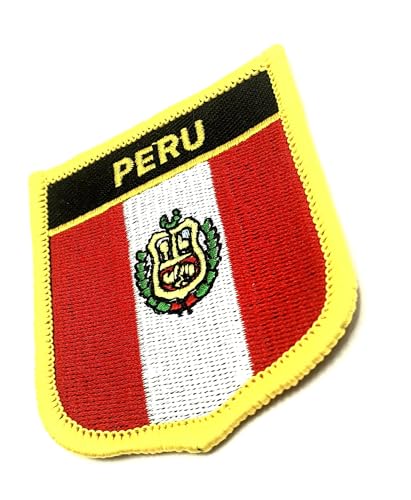 Peru Südamerika-Flagge zum Aufbügeln, bestickter Stoff, 1 Stück