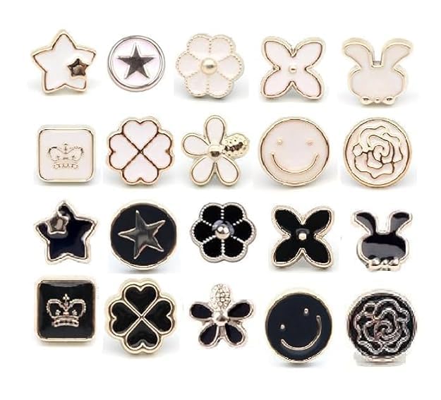 10pcs Brooch Pins for Women, Cover Up Button Pins Instant Button Jeans Button Pins Women Shirt Safety Brooch Buttons Pin, No Sew Pearl Brooch Buttons for DIY Clothing Dress Coat-picture-18