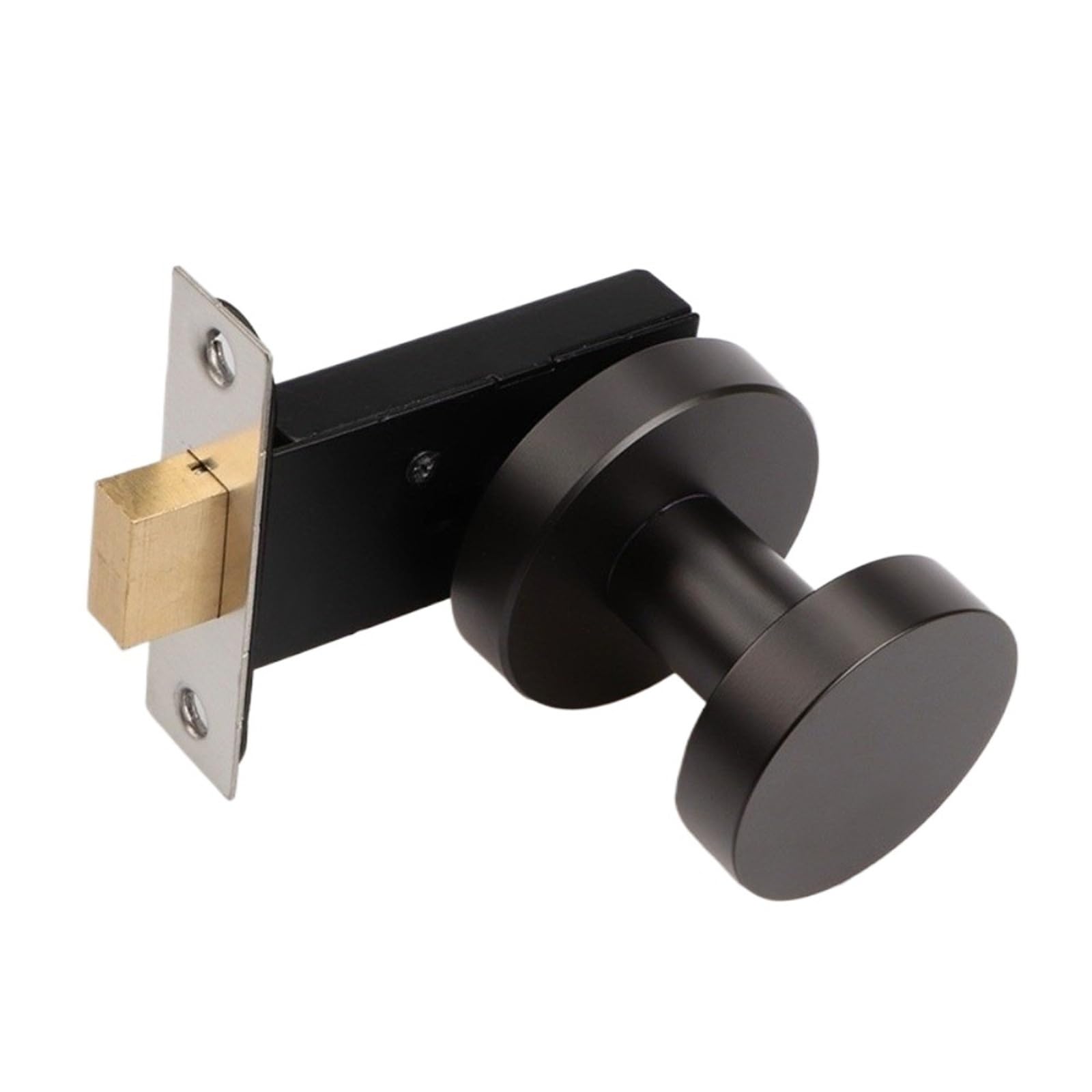 Serrure de porte invisible en métal argenté avec clé pour intérieur moderne