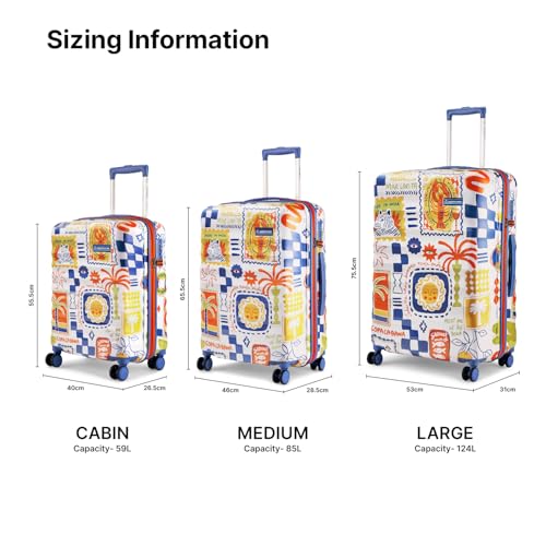 Image of uppercase Holidaze Cabin Printed Trolley Bag with TSA Lock, Anti-Theft Zippers and Double Wheels, Durable Design for Travel, Suitcase for Men & Women