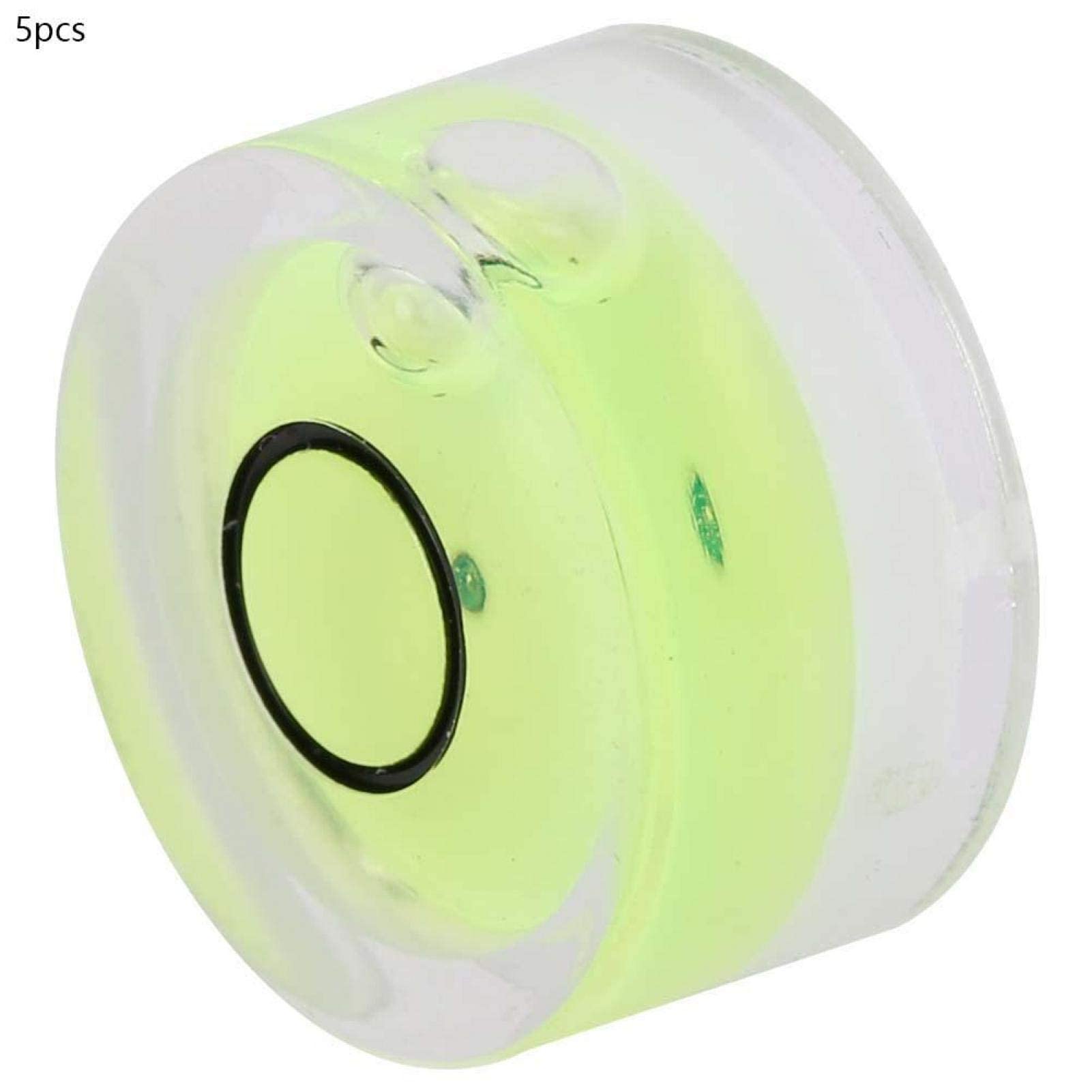 5 Pezzi Livella Circolare Bolla, Mini Livella a Bolla, 15mm di Diametro, per la Calibrazione Orizzontale del Bilanciamento, Bilancia Elettronica, Piattaforma Telecamera