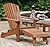 Outdoor Interiors CD3111 Eucalyptus Adirondack Chair and Built In Ottoman
