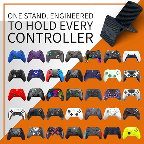 Image of Hexa Gaming Remote Control Holder Stand Universal Organizer for Gaming Room Desk Decor | Compatible with All Gaming Remotes | Superior-Grade ABS (Black, Pack Of 2)