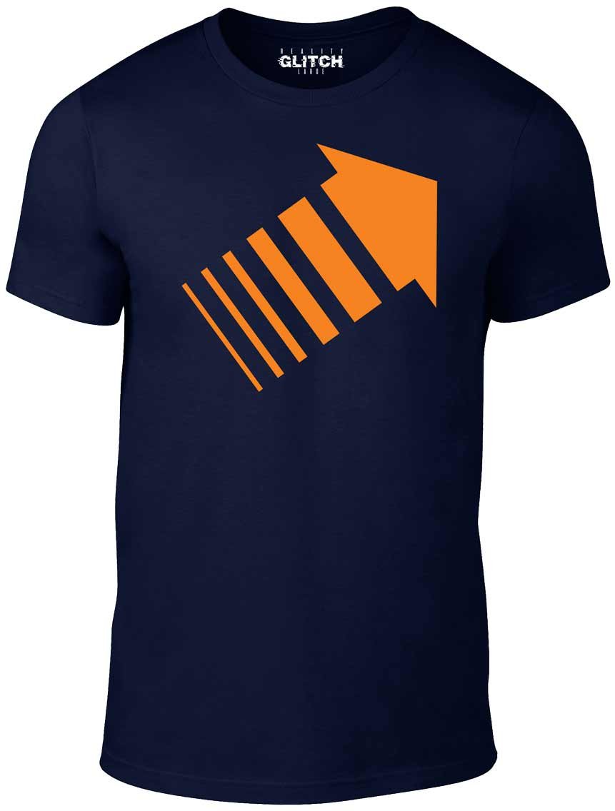 Reality Glitch Men's Navy The Arrow Of David T-Shirt
