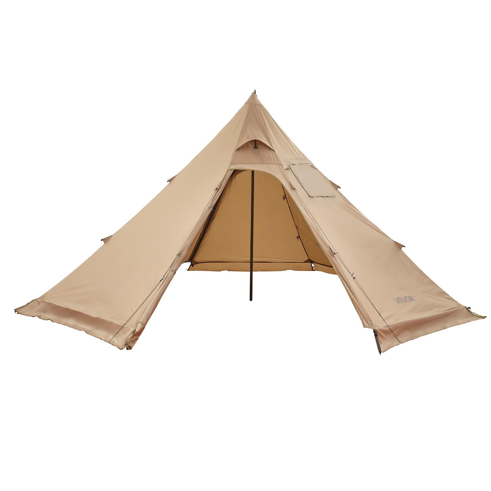 VEVOR Tenda da Esterno per Campeggio Portatile Capienza ca. 4 Persone, Tenda Invernale Portatile con Foro per Stufa, Tela Impermeabile Rivestito in PU da 2500 mm, Campeggio, Pesca, Caccia, Taglia M