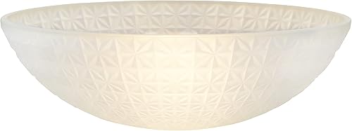 Miniatura 2 de Aspen Creative 25015-76-1, montaje empotradosemiempotrado esmerilado con pantalla de vidrio con patrón de diamante, agujero central de 12 pulgada,