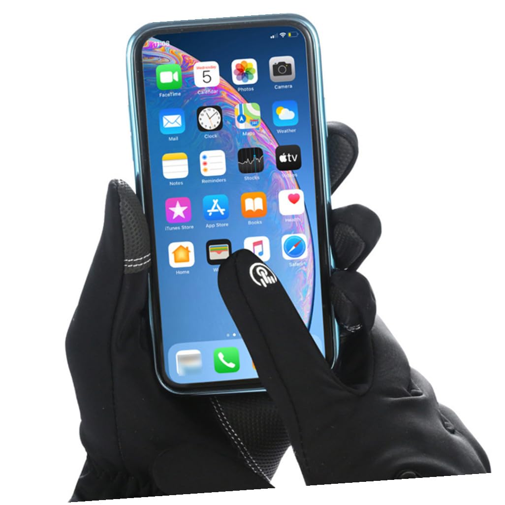 GALPADA 1 Paar Herren Radfahren Touch Handschuh Winter Handschuhe Wetter Frauen Arbeiten Kalt Wandern für Training Reiten Atmungsaktiv Warm Bildschirm Laufen Winddicht Angeln Fahren