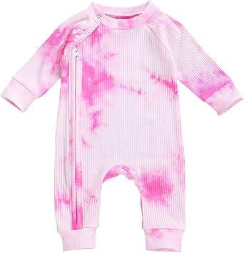 Amazon.com: Pijama de manga larga con cremallera para bebé recién nacido :  Ropa, Zapatos y Joyería