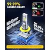 AUXITO H11B LED Light Bulbs, 1000% Super Brighter, 6500K Cool White, 1:1 Mini Halogen Size H8B/H9B Light, Plug and Play, Pack of 2