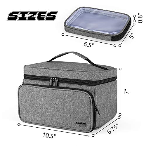 image for Luxja Sewing Accessories Organizer with 2 Detachable Clear Pockets, Se