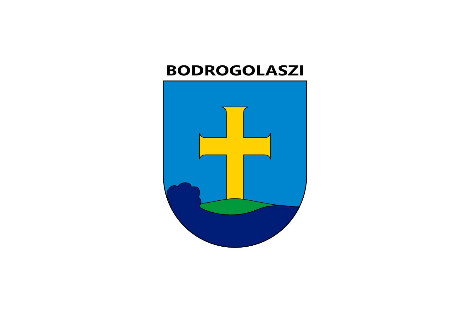 Drapeau Bodrogolaszi anti-déchirure pour pavoisement extérieur sans usure