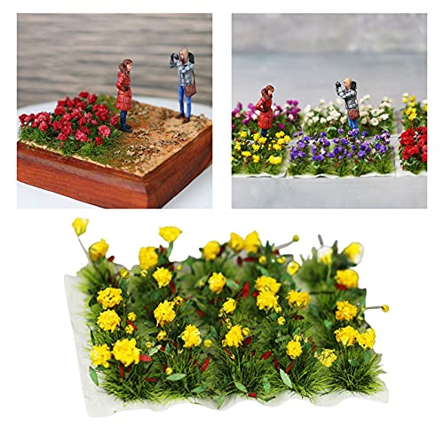 freneci DIY Mini Simulation Blume Cluster Modelleisenbahn Fee Garten Architektur Landschaft Gelände Gras Bausatz Sand… – Bild 5