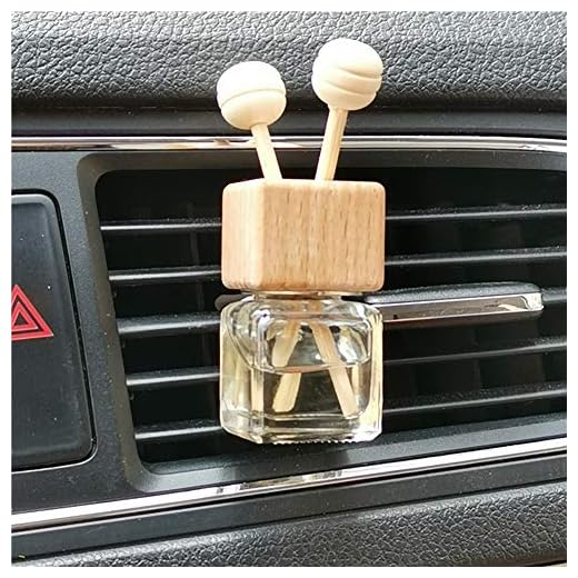 4 Packs Empty Essential Oil Diffuser Bottle Car Air Freshener Vent Clip Auto Perfume Diffuser Bottle Aromatherapy Fragrance Ornament Decor