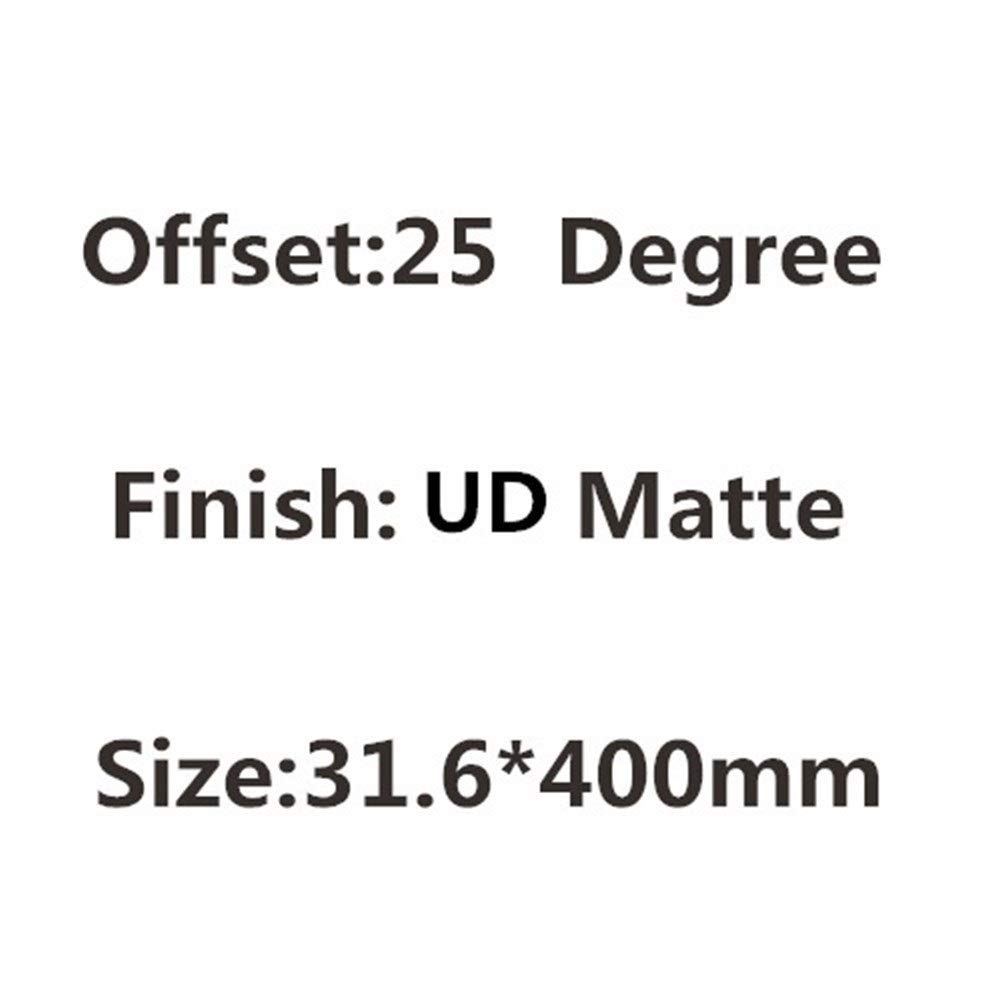 Reggisella per Bicicletta Reggisella per Bicicletta Reggisella per Bicicletta Completamente Opaco in Fibra di Carbonio Offset 5/25 Gradi 27,2/30,8/31,6 mm * 400 mm (Colore: Gri