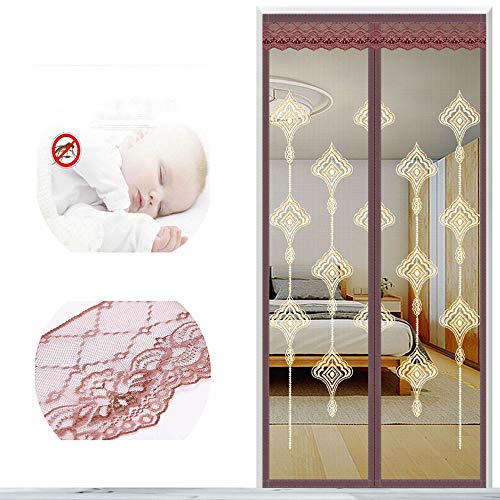 Preisvergleich Produktbild DelongKe Magnet Fliegengitter Tür Balkontür, Fliegennetz Vorhang Für Balkontür Und Terrasentür, for Türen / Patio,160X220cm