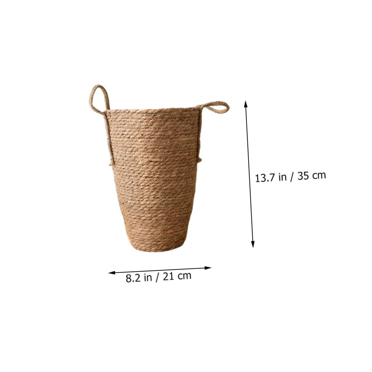 BESTonZON Cestino Intrecciato in Paglia Raffinato e Rustico, Vaso per Piante da Interno Resistente e Pratico per Balconi Coperti e Uffici