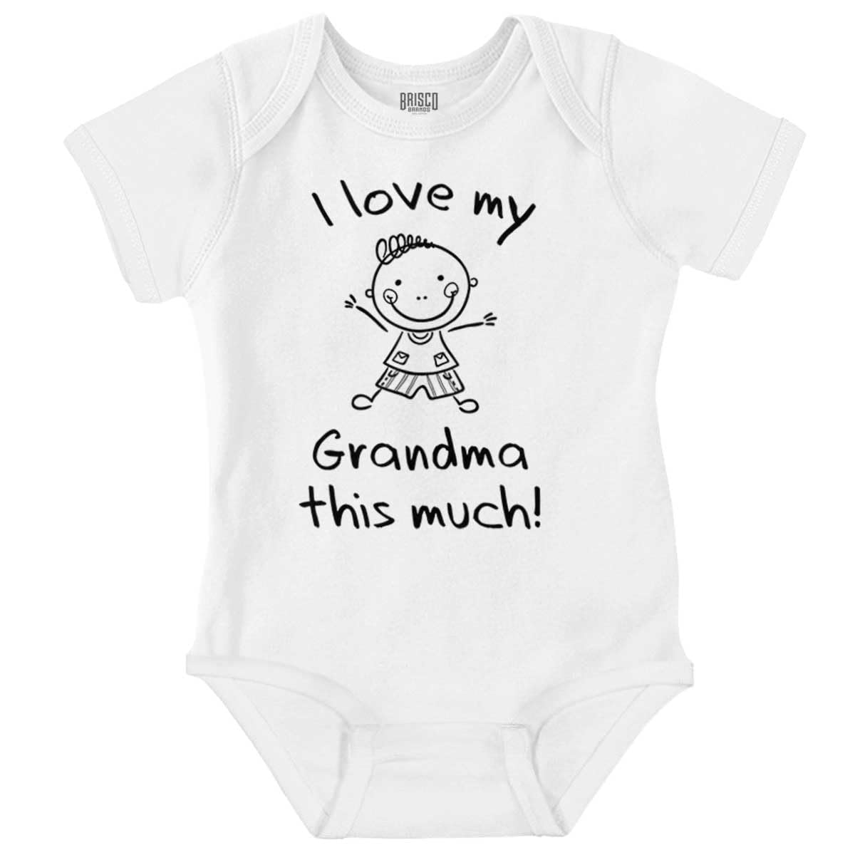Brisco Brands I Love My Grandma This Much Cute Baby Romper Boys or Girls