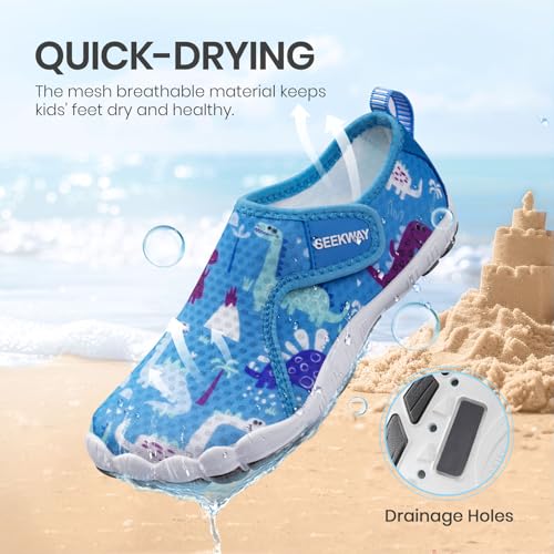 Image of SEEKWAY Barefoot Water Shoes for Kids - Wide Toe Box and Quick-Dry Sand Shoes Toddler for Hiking Swim Beach Pool Kayak Sport Accessories, Camping Essentials Non-Slip for Boys Girls Sizes