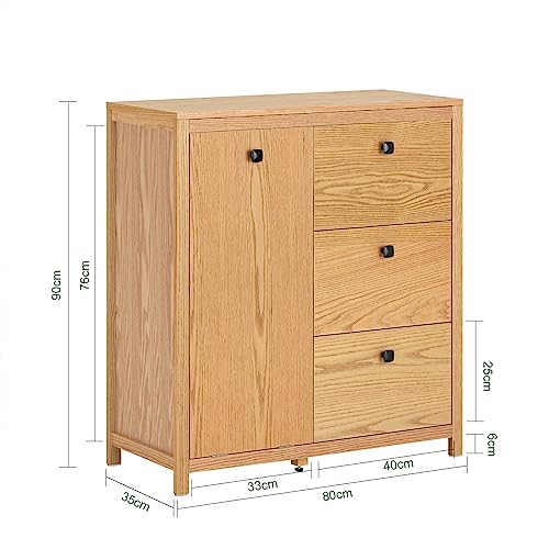 Wäschekorb mit Korb und 3 Schubladen, platzsparender Badezimmer-Aufbewahrungs-Organizer, modernes Design für Zuhause und Waschküche, B 80 x T 35 x H 90 cm