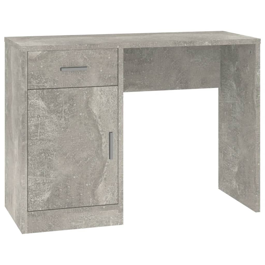 Scrivania con armadietto e cassetto, 100 x 40 x 73 cm, colore: grigio