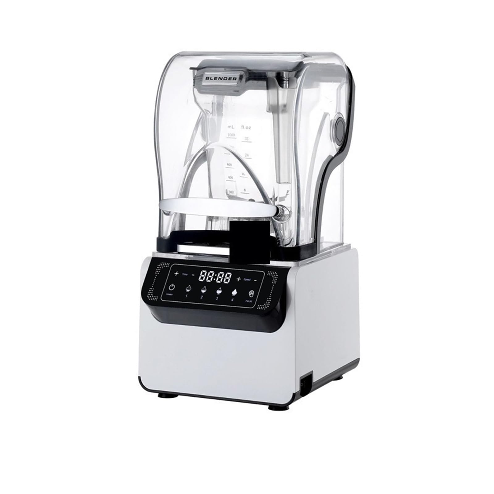 Licuadora Profesional Inteligente De 2 Litros Y 2200 W Con Temporizador, Exprimidor, Procesador Alimentos Alta Potencia, Batidos Hielo, Trituradora AgitacióN Vigorosa(Black)