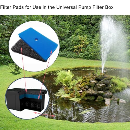 Filtros de Esponja Azul y Negro para Bomba de Estanque, Pack x4 miniatura 4