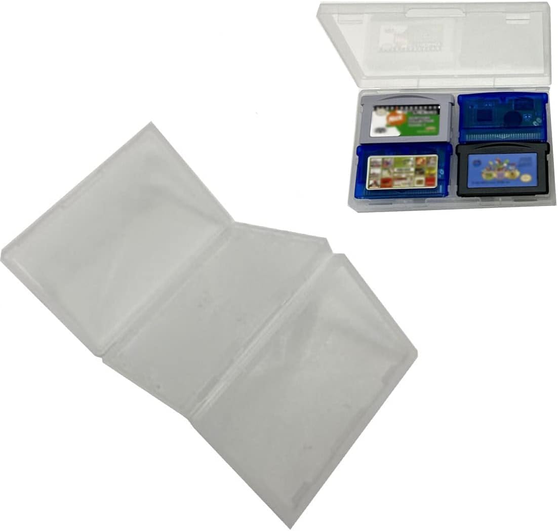 4in1 Storage Box Protective Case for GameBoy GBA GBASP Game Cartridge Card (Transparent)