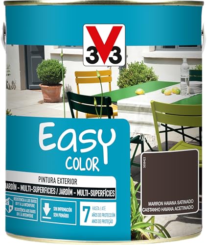 V33 Pintura Easy Color Satinado Marron Havana 2,5l