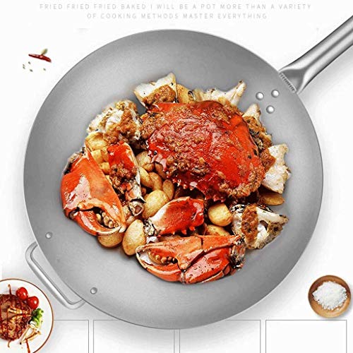 Wok de acero carbono con fondo plano, 36 cm miniatura 3