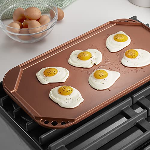 Tramontina Reversible Double Burner Grill-Griddle Copper, 80152/509DS