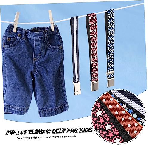NOLITOY 4 pcs Elastic Waist Belts Stretchy Belts for Boys with Buckle Comfortable Thin Waistband for Jeans Dress Skirt School Casual Wear4