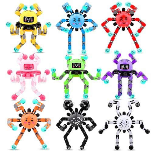 Image of ASIOWELY 9 PCS Christmas Stocking Stuffers Fidget Spinner Toys for Kids & Adults,Party Favors Supplies Goodie Bags Birthday Gifts,Classroom Small Prizes Bulk Boys Girls Travel Sensory Toy for 3-5-8-12