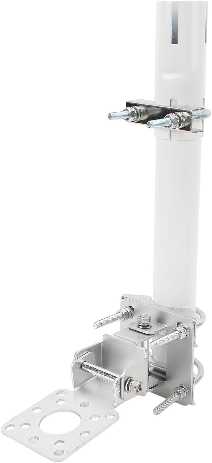 Hyuduo Satellite Antenna Bracket, Alloy Steel Adjustable Pole Mount with Pivoting Base for Dish Antenna, Roof Wall Eaves Installation, Compatible with V2 Rectangular Dish Outdoor TV