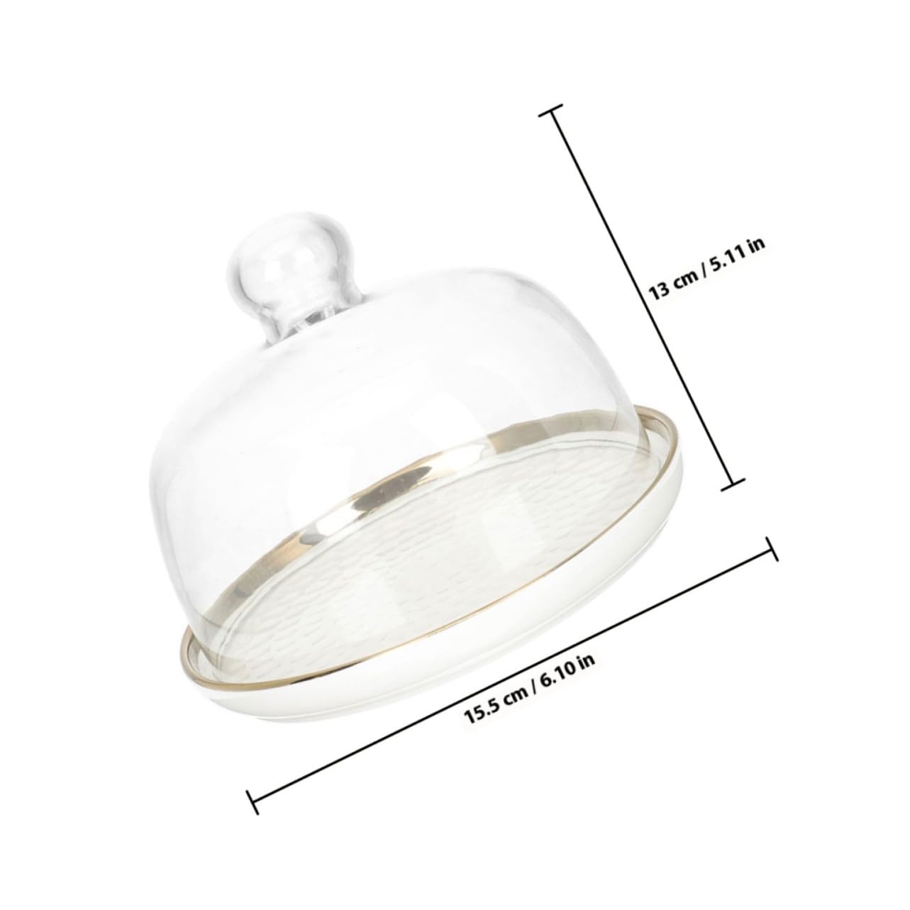 BESTYASH Vassoio per Dolci in Vetro Bianco Elegante, Set, per Esposizione Snack e Cupcakes, per Feste e tè Pomeridiani in Famiglia