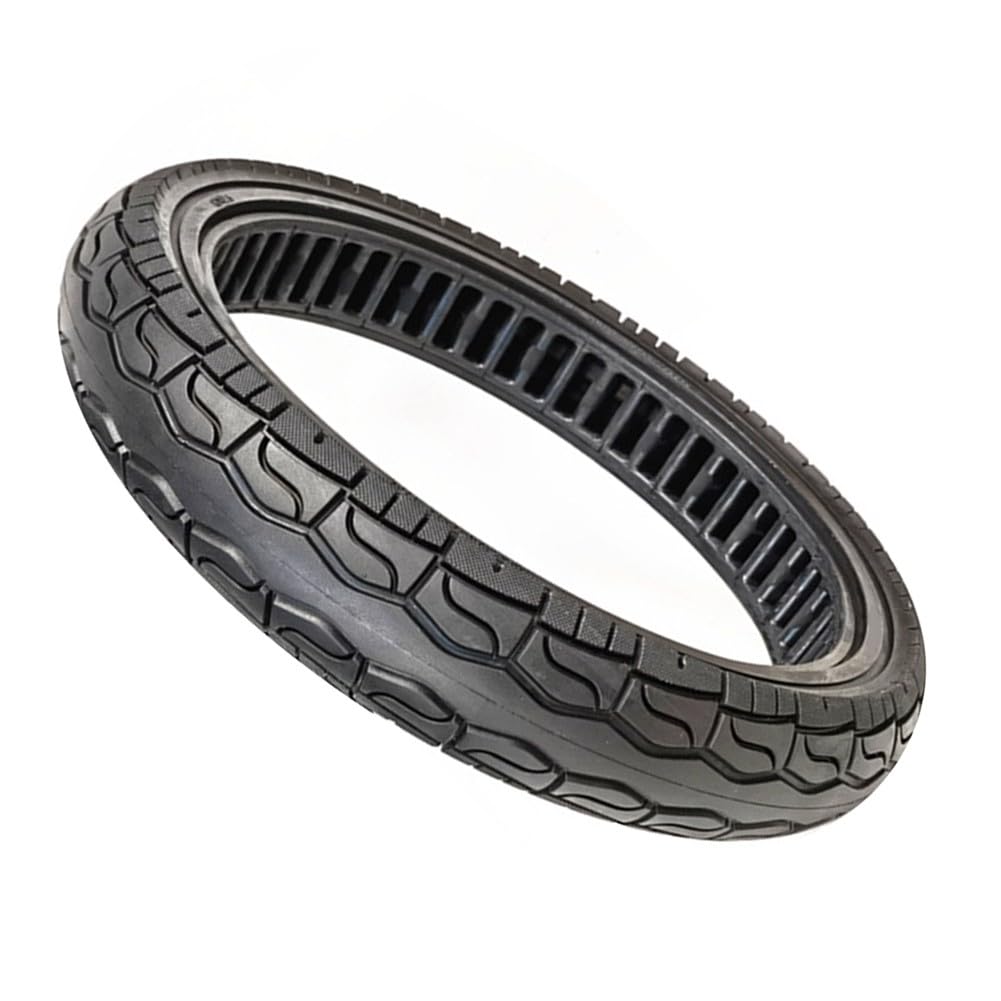 Neumáticos macizos de 16 x 2,50 pulgadas para coche eléctrico, neumáticos de goma maciza a prueba de pinchazos con perfil fuerte, resistente al desgaste y duradero, color negro