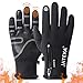Produktbild Fahrradhandschuhe männer Winter wasserdicht Fahrrad Handschuhe Herren Damen Touchscreen Handschuhe Outdoor Winddichte Trainingshandschuhe-vollfinger Cycling Sporthandschuhe mit Zip|Radsport Laufen