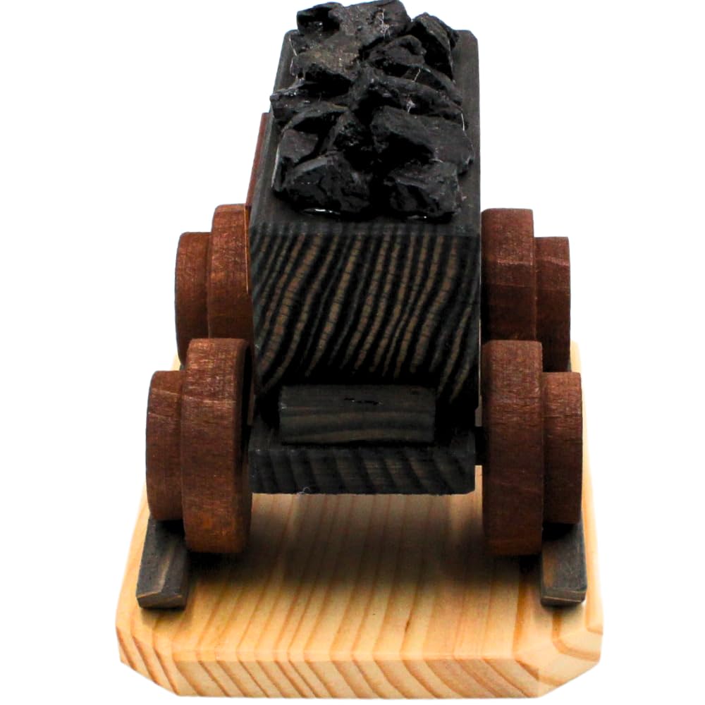 Dekohelden24 XXL Räuchermann, Räucherfigur als Bergbau Lore, L/B/H 18 x 11 x 14 cm