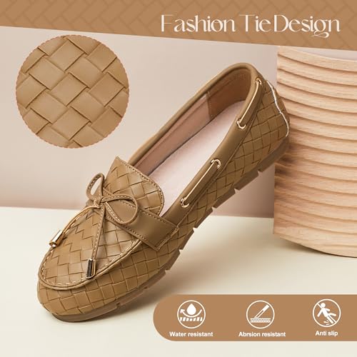 Image of Loafers for Women Comfortable Slip On Flats with Memory Foam Insole for Daily Wearing