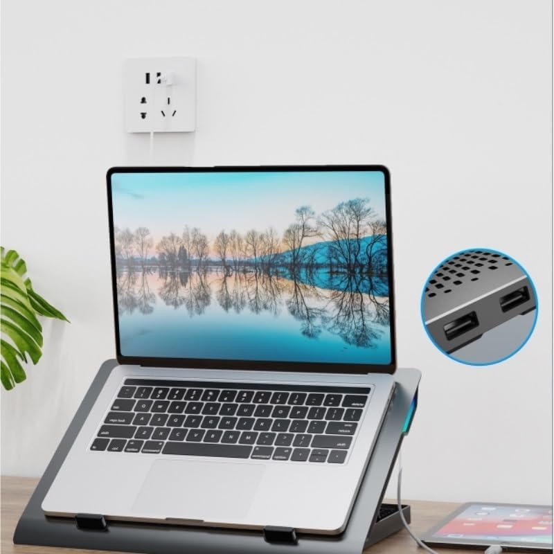 Gray Heat Dissipation Book Stand Aluminum Alloy Reading Rack Silicone Holder