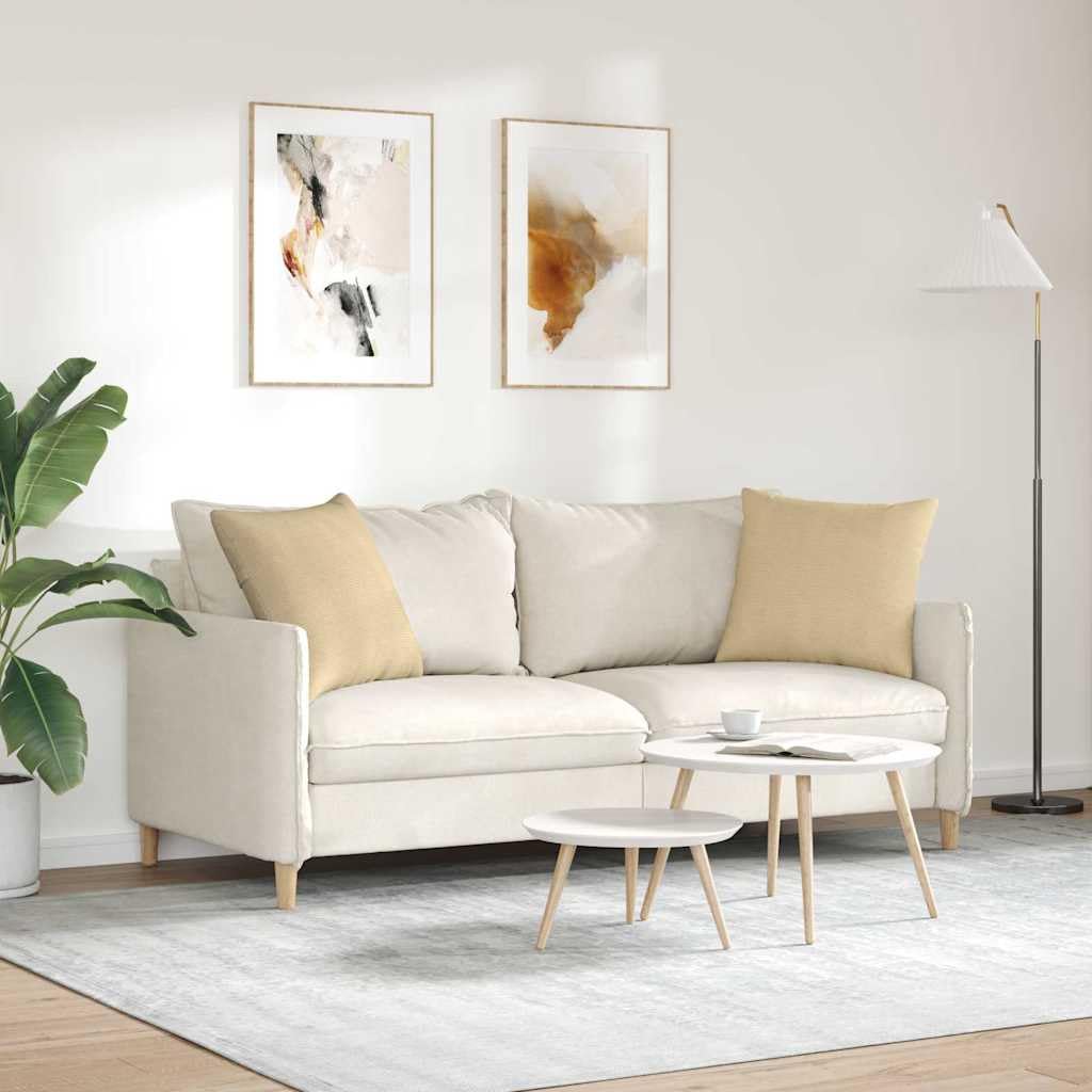 2er Set Sofakissen 50x50 cm, Dekokissen aus weichem Cordstoff, Zierkissen für Couch und Wohnzimmer, Kissen mit abnehmbarem Bezug, Grau-Grün, gemütliche Wohndeko