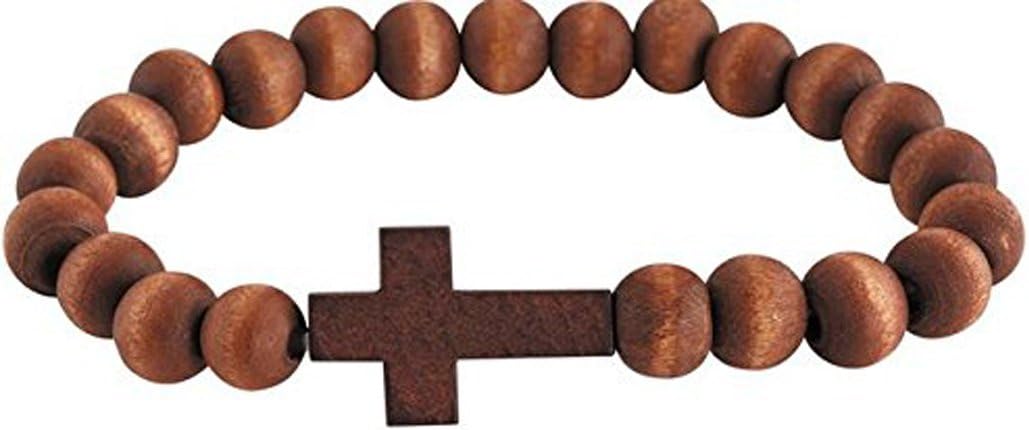Lenten Beaded Cross Bracelet Wooden Lent Wood Fashion