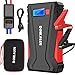 DINKALEN Avviatore Batteria Auto, 800A 12800mAh Portatile Avviatore Emergenza per Auto/Moto (Motori Fino a 6.0L Benzina/5.0L Diesel), Avviatore Auto con QC 3.0 e Tipo C, Torcia a LED, Schermo LCD (N)