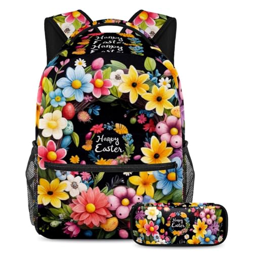 Sac à dos couronne de Pâques multicolore à grande capacité