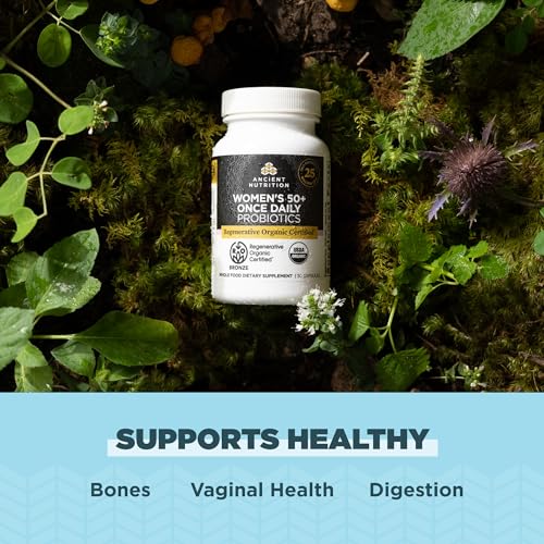 Ancient Nutrition Regenerative Organic Certified Women's 50+ Probiotics Capsules, 30 Count + Multi Collagen Capsules, 90 Count Servings - image 4
