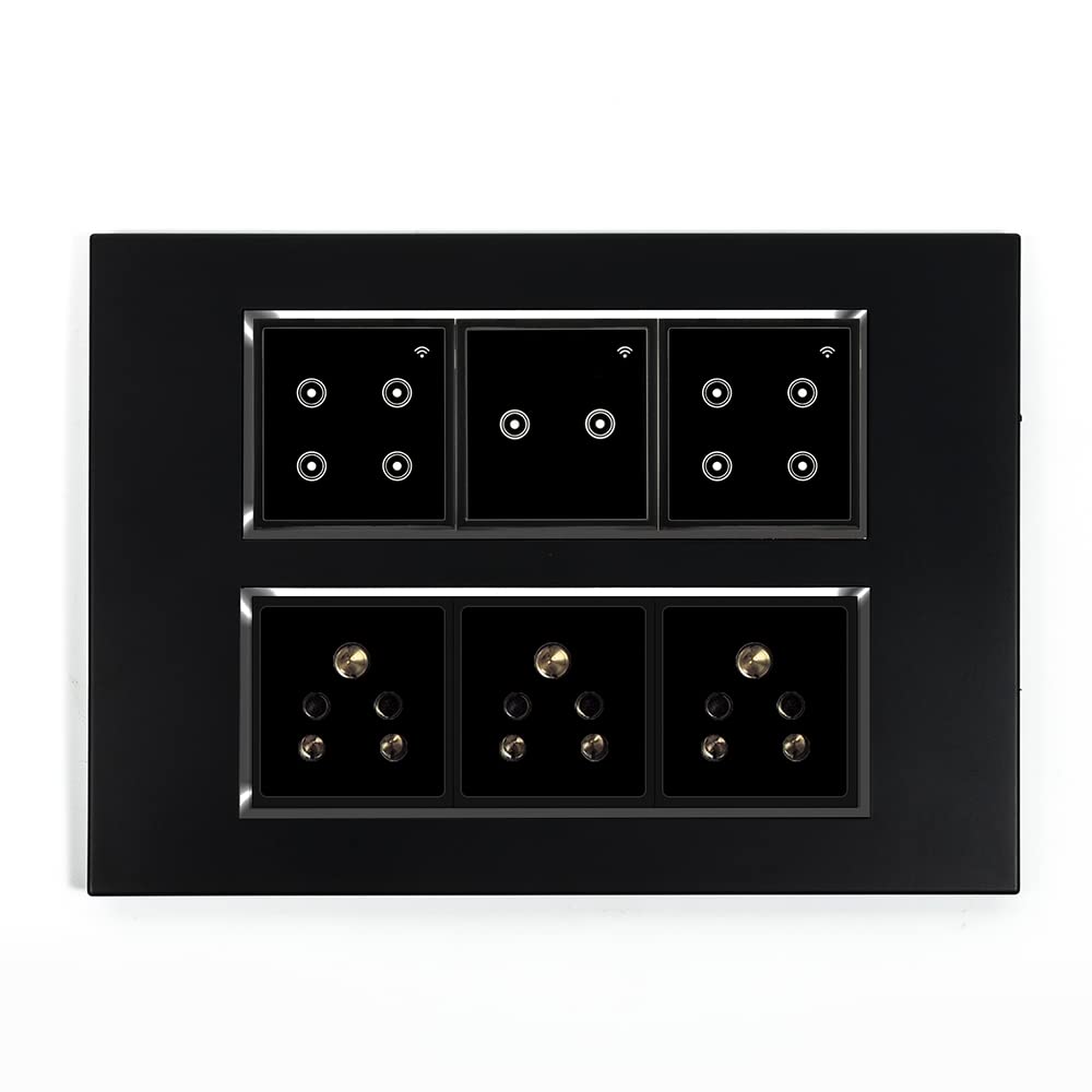 L&G 12 Modular Wifi Switch Panel | 7 Smart Switch Control, 3 Socket Compatible with Alexa, Compatible With OK Google & SIRI Shortcut (Size: 12M- 220 x 160 x 45 mm)-image-29