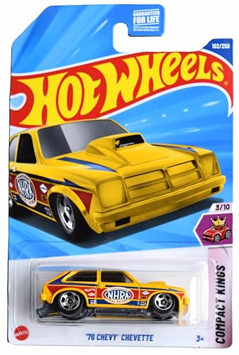Hot Wheels Chevy Chevette 76 Compact Kings Yellow miniatura 1