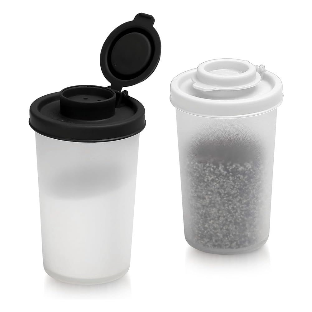CTRLZS 2pcs Salt and Pepper Shakers for Camping Picnic Outdoors Kitchen Lunch Boxes Travel Spice Dispenser