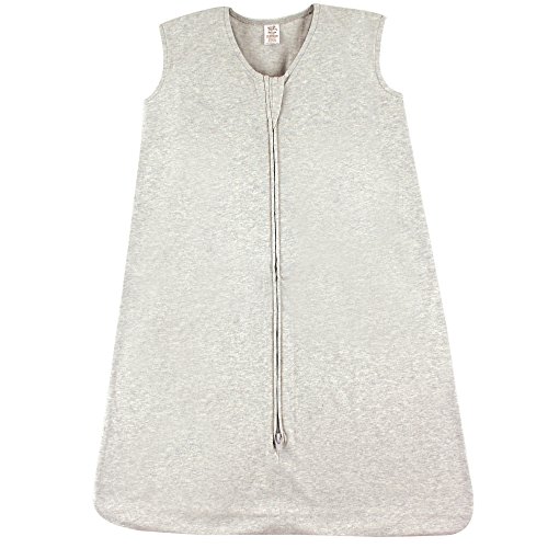 Image of Touched by Nature Unisex Baby Organic Cotton Sleeveless Wearable Sleeping Bag, Sack, Blanket, Solid Heather Gray, 12-18 Months