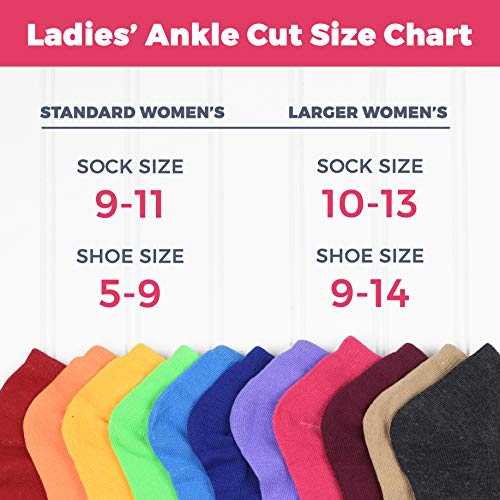 Debra Weitzner Womens Runner Ankle Socks - Low-Cut Colorful Socks (Size 9-11 And 10-13) 12 Pairs #TOP4