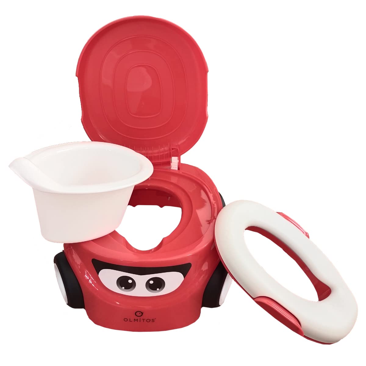Olmitos - Baby-Töpfchen 3 in 1 Auto: Töpfchen, Reduzierer und Hocker - KinderWC wächst mit dem Kind - robuste und ungiftige Materialien - Lustiges und ergonomisches Design …